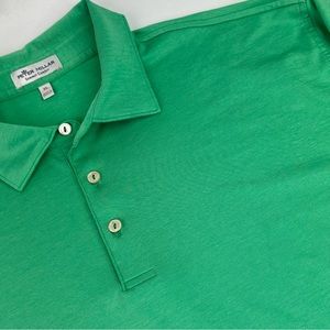 Men's Peter Millar Summer Comfort  XL Golf Polo Shirt Green Lightweight